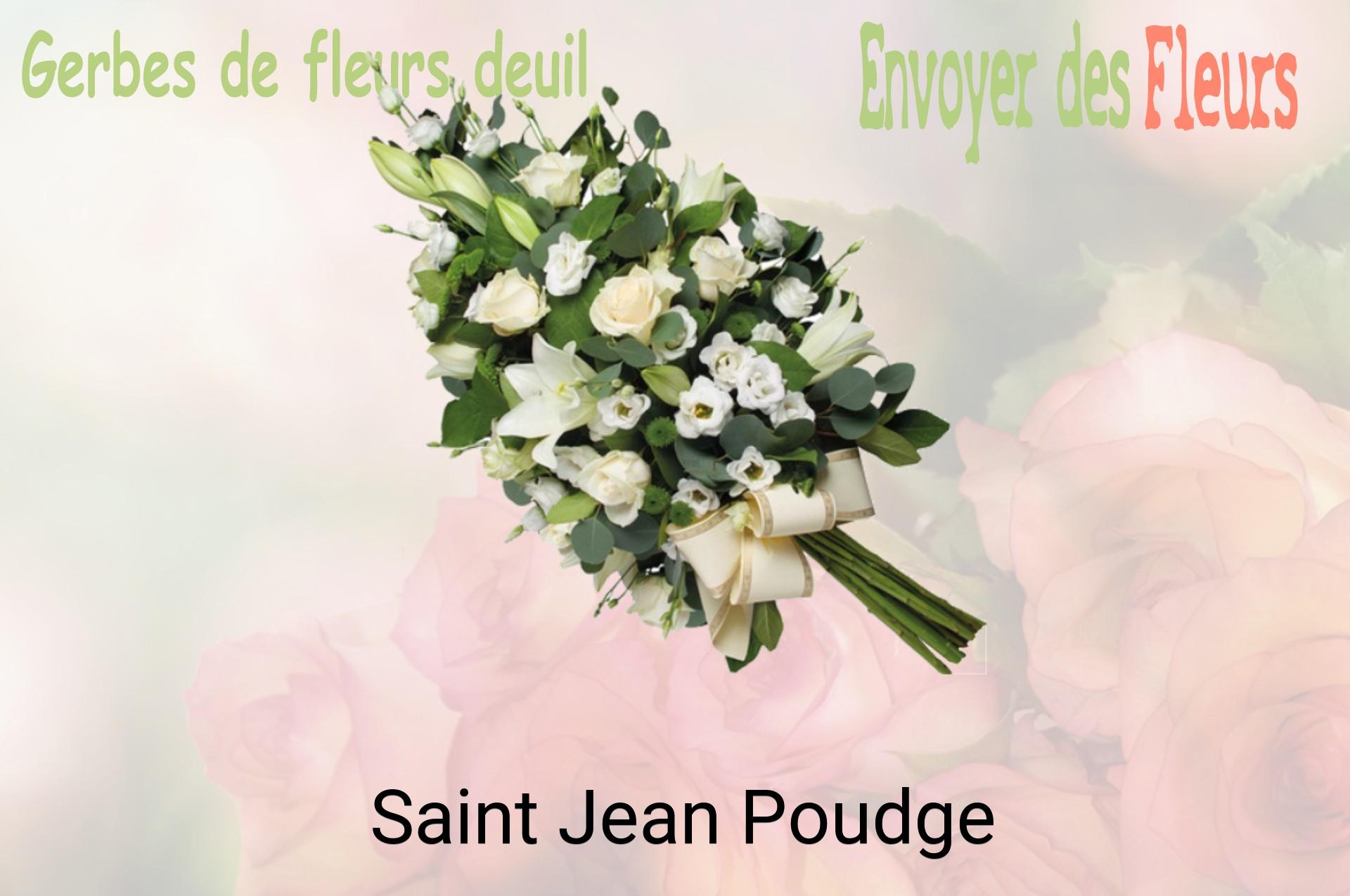Gerbe de fleurs de deuil livrée à Saint-Jean-Poudge